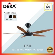 [2022 NEW MODEL] DEKA DS11 F5DC 56" 5 Blades DC Motor Remote Control Ceiling Fan 7 Speed Control+Reverse Kipas Siling