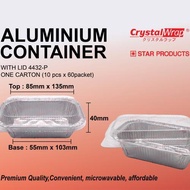 Star Products Aluminium Container with Lid 4432-P (10pcs)