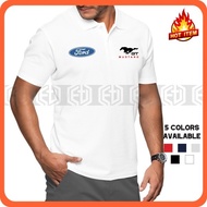 Ford GT Mustang Racing Motorsport Embroidery Cotton Polo Collar T Shirt XS-3XL T-Shirt Tshirt Unisex