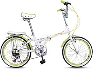 Bicycles Foldable Bicycle Male And Female Adult Bicycle Outdoor Travel Bicycle Road Bike Student Bicycle (Color: Green, Size: 20inch)
