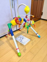 二手日本樂雅Toyroyal三用鈴健力架 (嬰幼兒塑膠玩具)