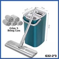 Cây Lau Nhà Tự Vắt Thông Minh Kèm Thùng Chổi Lau Nhà Tự Vắt Thông Minh Bộ Lau Nhà 360 Độ bộ lau nhà