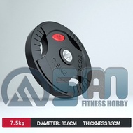 [Ready Stock] 7.5kg Olympic Rubber Weight Plate (inner hole - 5cm)