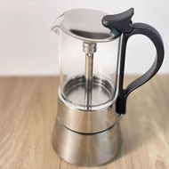 Double Valve Glass Moka Pot Household Brewing Coffee Pot Italian Stainless Steel Pot Household Brewi