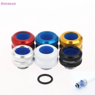Annasun PC Water Cooling Hard Tube Fitting Qui Connector with Anti Drop Silicone Gasket Sturdy Desig
