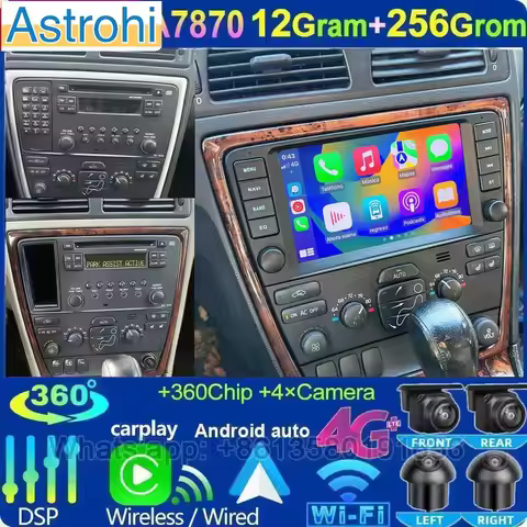 Astrohi For Volvo Original Wireless Carplay Android Auto GPS 2005 - 2009 Car Android Player Multimed