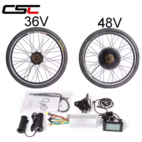 CSC EBike Conversion Kit 36V 250W 350W Electric Bicycle 48V 1000W 1500W Bike Wheel Hub Motor 20in 24