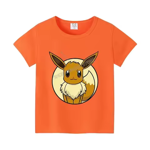 Pokemon Pikachu Baby Cotton T Shirt Squirtle Squirtle Charmander Eevee Tee Shirt Kawaii Cartoon Kid 