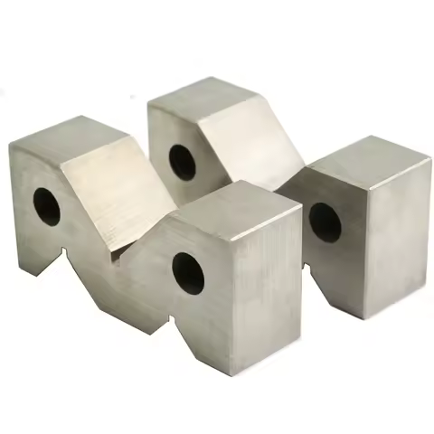 2Pcs High Accuracy Carbon Steel M Type V-Block 50mm For Platform Measurement Tool V Block 50mm/75mm