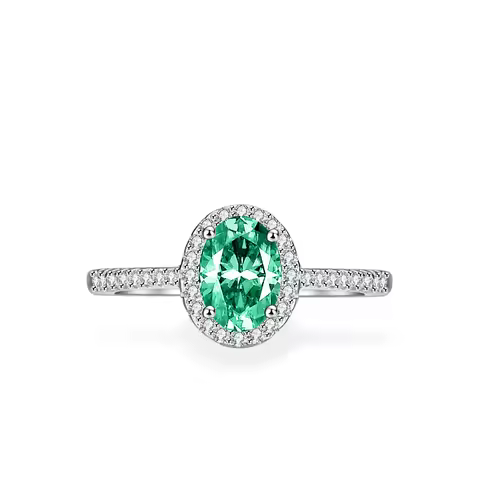 Alien 18K Gold Inlaid Moissanite Ring for Women's Fashion, 1-carat Egg Shaped Pigeon Egg Platinum PT