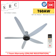 KDK T60AW Ceiling Fan with DC Motor 60" with Remote (1 Years Warranty)