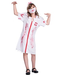 Girls Halloween Zombie Nurse Costume