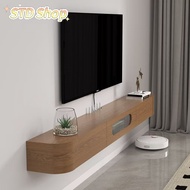 Floating TV Console Solid Wood Small TV Console Wall Mounted TV Cabinet Wooden TV Console