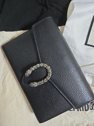 Gucci Dionysus wallet on chain WOC in black 酒神包