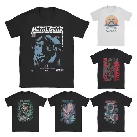 Men Women MGS1 Solid Snake Game T Shirt Metal Gear Cotton Tops Funny Short Sleeve O Neck Tees Classi