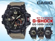 CASIO 時計屋 卡西歐 G-SHOCK GG-1000-1A5 男錶 橡膠錶帶 LED 耐衝擊構造