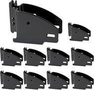 TENVONE 10 Packs Black E-Track Wood Beam End Socket, E Track Accessories Wood Beam Brackets Fit for 