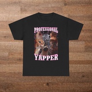 Professional Yapper T-Shirt Cat T-Shirt Pet Lover Gift Brainrot Meme Shirt Cat Meme Shirt