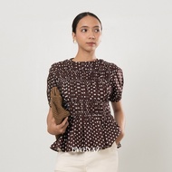 BWBYAZ - Pamela Shirred Blouse ShortSleeve