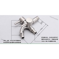 easyshop666 Creative Stainless Steel Wall-in Faucet 1 in 2 out Multifunctional Water Tap