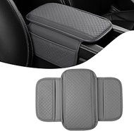 NGHEY Car Memory Cotton Central Leather Control Pad, Car Seat Armrest Pad, Gap Storage Bag, with Two