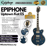 Epiphone Uptown Kat ES with Double Humbucker (HH) Semi-Hollow Electric Guitar - Sapphire Blue Metallic (UptownKat)