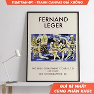 Tranh treo tường Exhibition Fernand Leger Circus Editions Verve Paris Poster Abstract Art Aesthetic