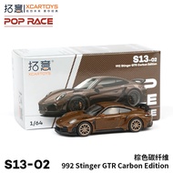 XCARTOYS X POP RACE POPRACE Porsche 992 Stinger Carbon Edition BrownGTR