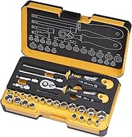 Felo R-GO 1/4 in. 27-Piece Ergonic Ratchet - Stubby - Multi-Tools set MM and INCH