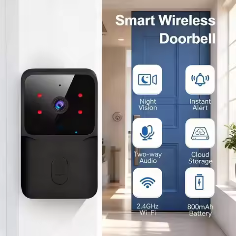 Smart WiFi Doorbell Home WiFi Wireless Doorbell DC AC Battery Powered Camera Bell Video Doorbell Cam