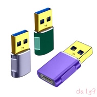 DLAY Aluminum Metal USB3 0 to USB C Adapter 5V2A Fast Charging Converters 5Gbps Speed