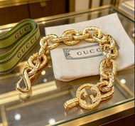 Gucci 金色鏈條手鍊outlet