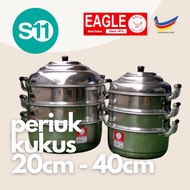 Eagleware Pengukus Bertingkat Steam Pot/ Periuk Kukus Helang bertingkat Diameter 22cm - 40cm