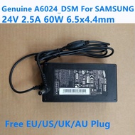 2023. 24V 2.5A 60W A6024 DSM A6024 FPN AC Adapter For SAMSUNG HW J550 J450 F550 J355 A6324 DSM BN44 