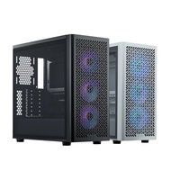 Cooler Master Elite 502 Mid Tower T.G ATX PC Case WITH 3 ARGB FANS BLACK / WHITE