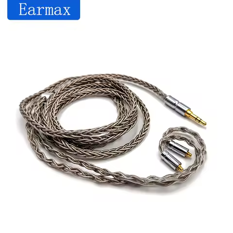 8 Strand Thick Silver Plated Replaceable Headphone Cable For XBA-A3 A2 M7 Z1R FX850 SE215 SE535 SE84