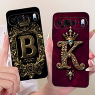 For Google Pixel 9 Case G2YBB GUR25 Cover Fashion Initial Letters Crown Soft Silicone Phone Case For
