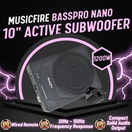 MusicFire BassPro Nano Car Underseat Active Subwoofer With Built In Amplifier 10Inch/8Inch Subwoofer