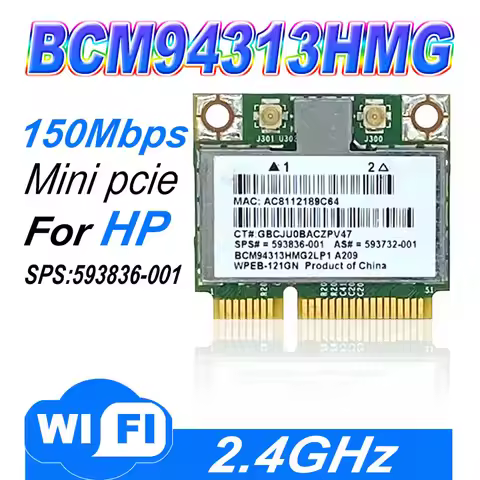 WDXUN for Broadcom 4313 Wifi Card 593836-001 BCM94313HMG2LP1 593836-001 DM1 DM2 DM3 DM4 MINI 110 G72