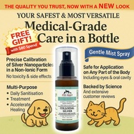 Pets Truly Colloidal Silver Spray & Wipe –  Dog Cat Pets Wounds Eye Ear Mouth Skin Itch Infection Wi