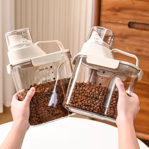 Thickened Dog Food Storage Bucket Pet Food Grain Storage Tank Kitchen Storage Rice Box Cat Food Grai
