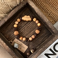 Coffee Bean Bracelet Sandalwood Small Cloud Design Niche High-End Retro Fun Couple Girlfriend Birthd