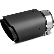 AUTOSAVER88 2.5 Inch Inlet Matte Carbon Fiber Exhaust Tip, 2.5" Inlet 3.5" Outlet 6.6" Overall Lengt