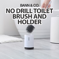 ECOCO Silicone Toilet Brush with Holder (No Drill)