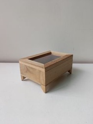木製首飾箱展示箱收納盒金屬較可揭蓋