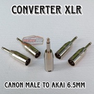 Converter Canon XLR Male to Jack Akai 6.5 Mono / Connector / Connector XLR to TOA