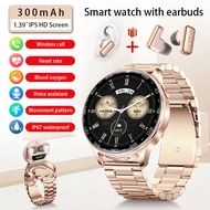 2025 New TWS 2-in-1 Smart Earphones Men's Watch 1.39-inch Fitness Watch Heat Sleep Monitor Heart Rat