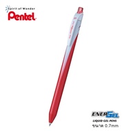 Pentel ปากกาหมึกเจล เพนเทล Energel Slim BL437 0.7mm - หมึกสีแดง