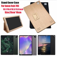 เคสหนัง PU Android Itab สำหรับ Inovo I-Tab 705 Casing Tablet เคสพับได้สำหรับ Inovo Itab705ขนาด10.5นิ้ว25ซม. * 16ซม.