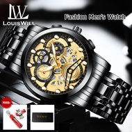 LouisWill Gold Top Brands Men Wristwatches Waterproof Luxury Golden Wrist Watch For Male Clock Gifts